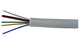 Telecommunication Cable PVC 6x 0.16mm² Bare Copper White 100m