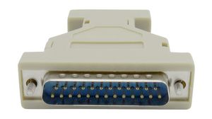 AT Modem Adapter, D-Sub 25-Pin Plug to D-Sub 9-Pin Plug, Ivory
