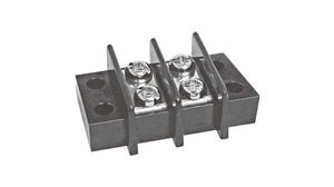 Klemmenlijst voor montage op chassis, Zwart, 25A, 300V, Polen - 2