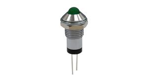 LED Indicator, PCB Pins, Fixed, Green, DC, 2.1V