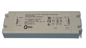 LED-meghajtó, Triac, szabályozható, CV, 60W 5A 12V IP20