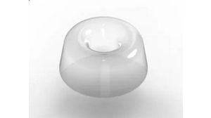 Rubber Feet, Round, 22.3x22.3x10.1mm, 75 Shore A, Clear