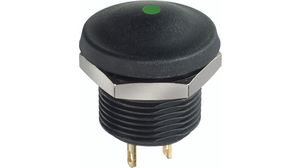 Leuchtdruckschalter Tastend 1 Schliesser 28 VDC LED Grün Punkt