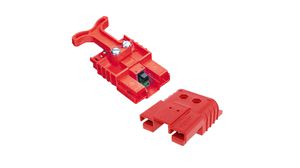 Battery Connector Housing, Neutral, 80A, Red, Poles - 2
