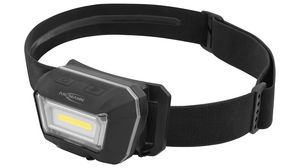 Headlamp, LED, Rechargeable, 280lm, 21m, IP65, Black