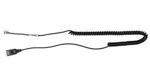 Cable, QD Plug - RJ9 Plug, Coiled