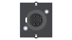 Custom Module with Screw Clamp, Poles - 5, Black, XLR, Number of Sockets - 1