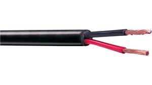 Multicore Cable, YY Unshielded, 2x 2.5mm², 100m, Black
