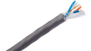 Belden Twisted Pair Data Cable, 2 Pairs, 0.2 mm², 4 Cores, 24 AWG, Screened, 152m, Chrome Sheath
