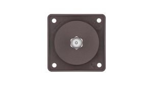 Aerial TV Wall Outlet Matte INTEGRO 1x IEC (Coaxial) Flush Mount Brown