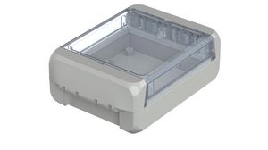 Plastic Enclosure with Clear Lid Bocube 80x113x40mm Light Grey Polycarbonate IP66