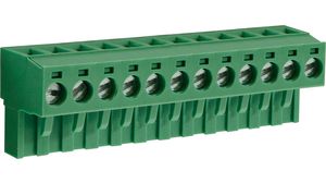 Pluggable Terminal Block, Straight, 5mm Pitch, 12 Poles