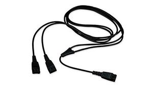 Headset Cable, QD - 2x QD, Black