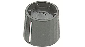 Drehknopf 17mm Schwarz Aluminium Weisse Markierungslinie Rotary Switch