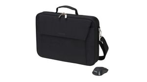 Notebook Bag with Wireless Mouse, Shoulder Strap, 15.6" (39.6 cm), Multi, Black