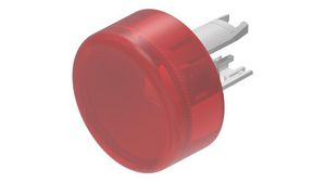 Switch Lens Round 13.8mm Red Translucent Plastic EAO 18 Series
