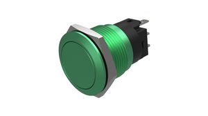 Pushbutton Switch, 1CO, Latching Function, Green, 19mm