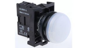 Eaton, RMQ-Titan White LED Pilot Light, 22mm Cutout, IP69K, Round, 12 ... 30V ac/dc