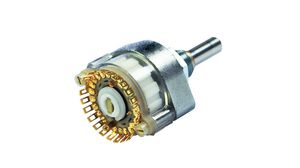 04 Series Selector Switch, 1 Wafer, Shorting, 1 Poles, 24 Positions, 15°, Soldering Lugs