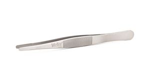 Tweezers Precision Stainless Steel Flat Round / Serrated 120mm