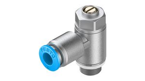 Regulační průtokový ventil, drážkovaný šroub, G1/8" / QS-6, 20kPa ... 1MPa, 185L/min