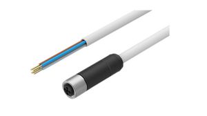 Propojovací kabel, zásuvka M12 - otevřený konec, rovný, IP67, 5 m