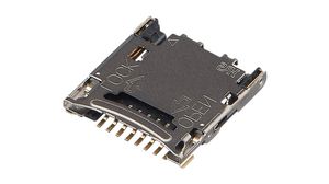 Memory Card Connector, Hinge, MicroSD, Poles - 8