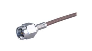 RF Connector, SMA, Brass, Plug, Straight, 50Ohm, Solder Terminal, Crimp Terminal