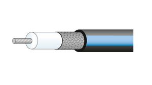 Coaxial Cable RG-178 Radox® 1.84mm 50Ohm Copper-Plated, Silver-Plated Steel Blue 100m