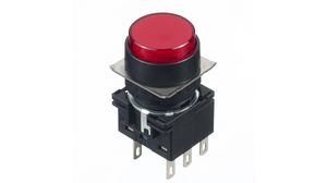 Illuminated Pushbutton Switch Latching Function 2CO 30 V / 125 V / 250 V LED Red None