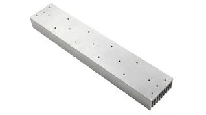 UV LED-kylelement Silveranodiserad 300x58x25mm