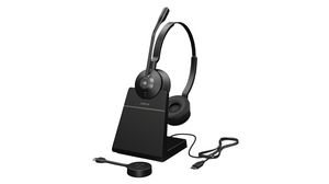 USB-C Headset with Charging Stand, MS, Engage 55, Stereo, On-Ear, 16kHz, USB / Wireless / DECT, Black
