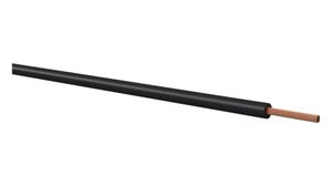 Gevlochten draden PVC 0.14mm² Blank koper Zwart LiFY 100m