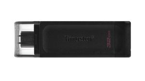 USB-Stick, DataTraveler 70, 32GB, USB 3.2, Schwarz
