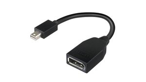 Video Adapter, Mini DisplayPort Plug - DisplayPort Socket, 3840 x 2160, Black