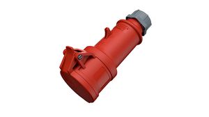 CEE Socket, Red, 5P, Cable Mount, 2.5mm?, 16A, IP44, 400V