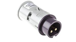 IP44 Purple Cable Mount 2P Industrial Power Plug, Rated At 16A, 20 ... 25 V