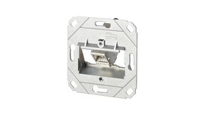 Network Wall Outlet CAT6a 33x70x70mm 1x RJ45 Flush Mount 1A 60VDC Silver