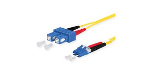 Câble confectionné en fibre optique 50/125 um OM4 Duplex LC - LC 5m