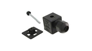 Valve Connector, Right Angle, Black, Contacts - 2