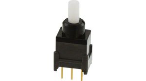 Miniature Pushbutton Switch ON-ON 1CO Through Hole White