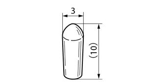 Schalterkappe Zylindrisch 3mm Rot PVC NKK A/B Series Toggle Switches