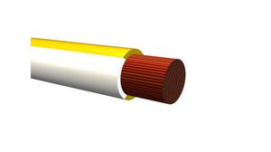 Fil multibrin PVC 0.75mm² Cuivre nu Blanc / jaune R2G4 100m