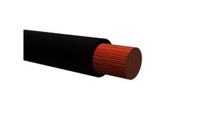 Gevlochten draden PVC 2.5mm² Blank koper Zwart R2G4 100m