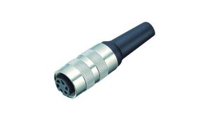 Circular Connector, M16, Socket, Straight, Poles - 5, Solder