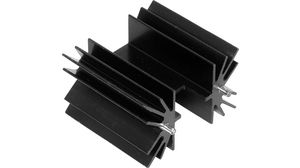 Koellichamen Zwart geanodiseerd 3.9K/W 38x42x25mm