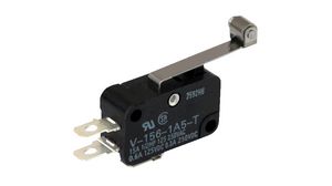 Micro Switch V, 15A, 1CO, 1.96N, Hinge Roller Lever