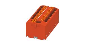 Terminal Block, Push-In, 19 Poles, 450V, 24A, 0.14 ... 10mm², Red