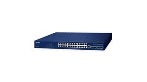 Ethernet-switch, RJ45-porter 24, Fiberporter 4SFP+, 10Gbps, Layer 3 Managed