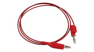 Alligator Test Lead, 914mm, Red, Nickel-Plated